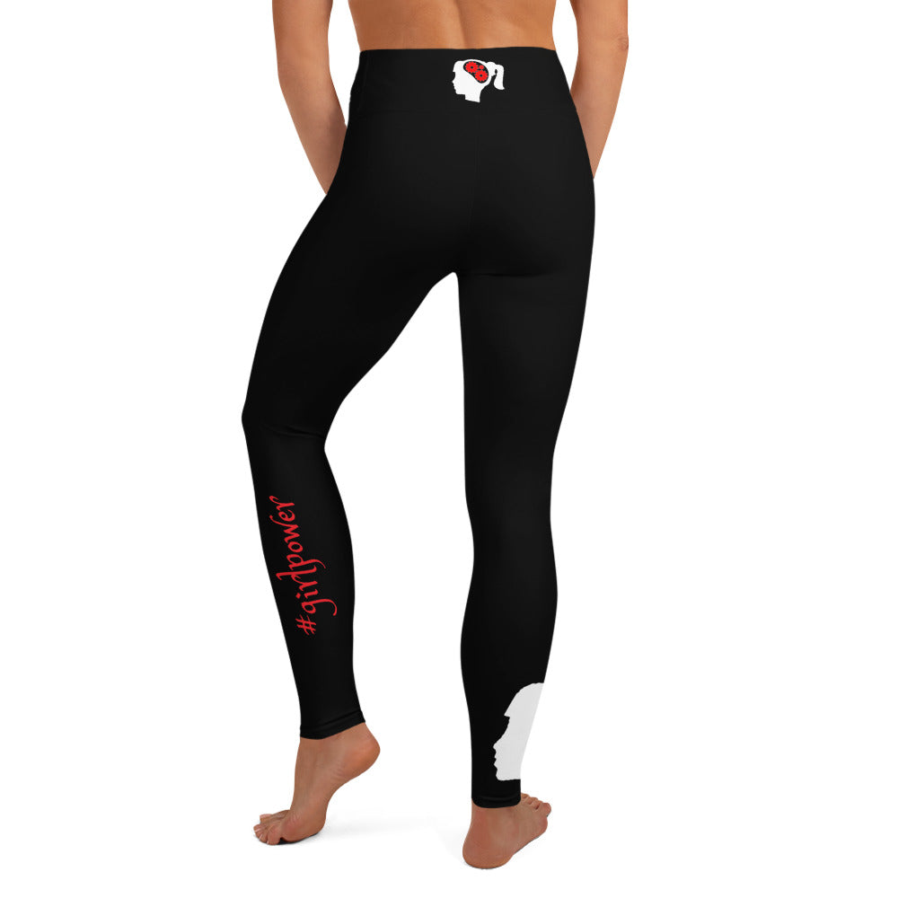 Athletic Wear Leggings for Active Girls- #girlpower. Wear-Your-Attitude Yoga Pants- Black, Beige, Plum . WickedYo.
